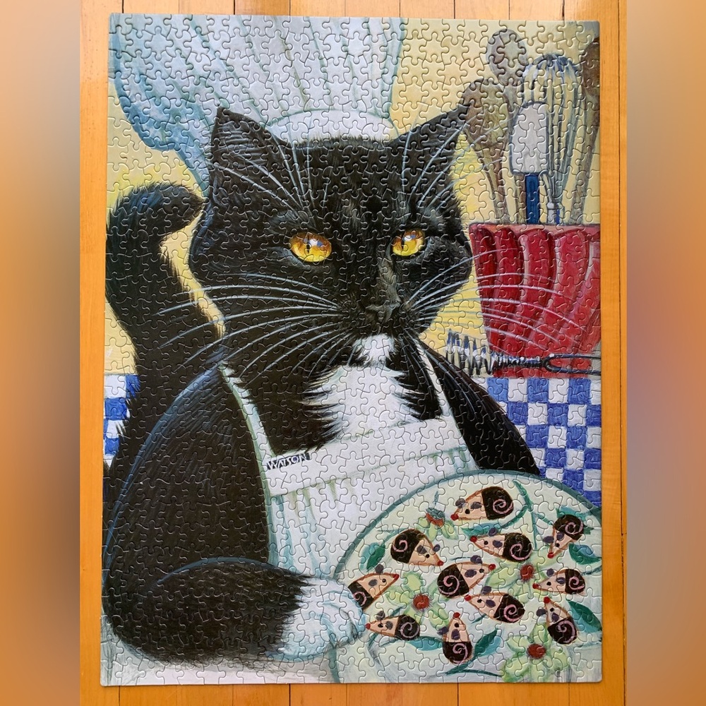 3/25$ Richard Jesse Watson Cat Chef Puzzle - Picture 2 of 5